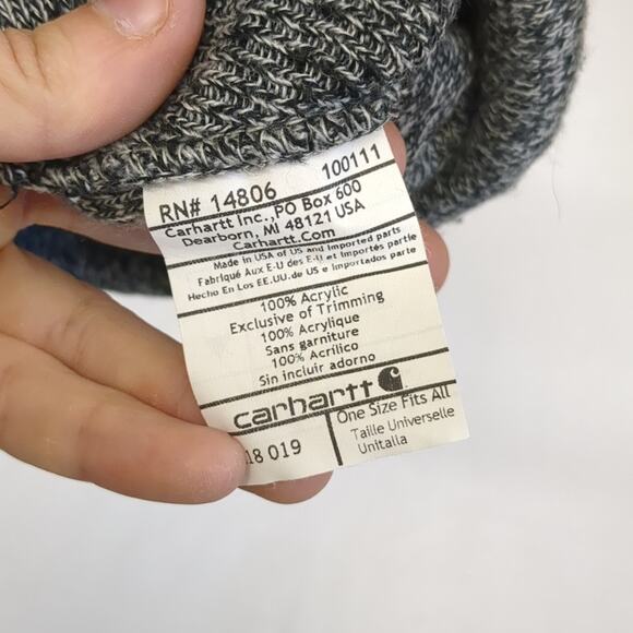 Carhartt Black and Gray Knit Beanie - Picture 2 of 4